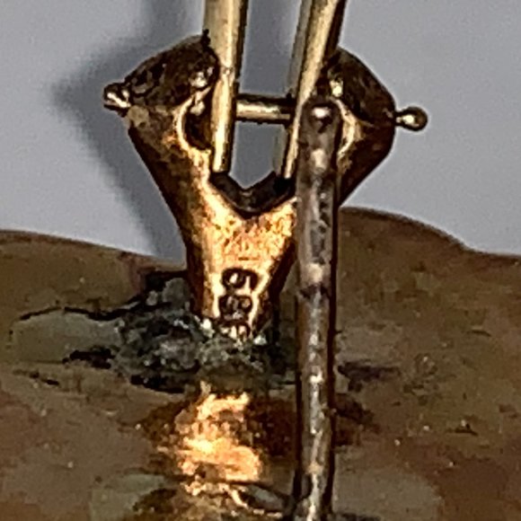 14 Kt Gold X Shaped Earrings - Picture 10 of 14